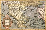 Map of Greece - Abraham Ortelius Art Print Poster - 18 x 12