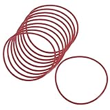 uxcell オイルシールOリング 　ラバー製レッド　外径80mm　2.5mm厚さ　10個入り