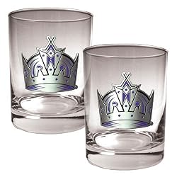 Los Angeles Kings NHL 2pc Rocks Glass Set - Primary Logo by Great American Products