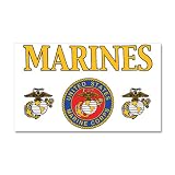 38.5 x24.5 Wall Vinyl Sticker Marines United States Marine Corps Seal