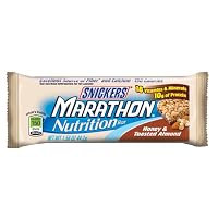 Snickers Marathon Honey Toasted Almond Nutrition Bar, 1.56-Ounce Bars (Pack of 12)
