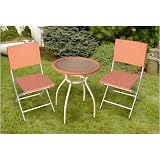 Bliss Hammocks Wicker Bistro Set - Orange