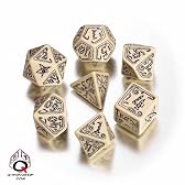 Q-WORKSHOP Call of Cthulhu Dice Set beige & Black (コールオブクトゥルフ ダイスセット ベージュ＆ブラック)