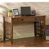 Brown Mahogany Lattice Computer Desk