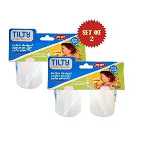 Tilty 2 Pack 7 oz Ergonomic Design Sippy Cup - Set of 2
