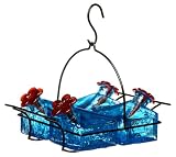 Basketweave 4 Hummingbird Feeder Aqua