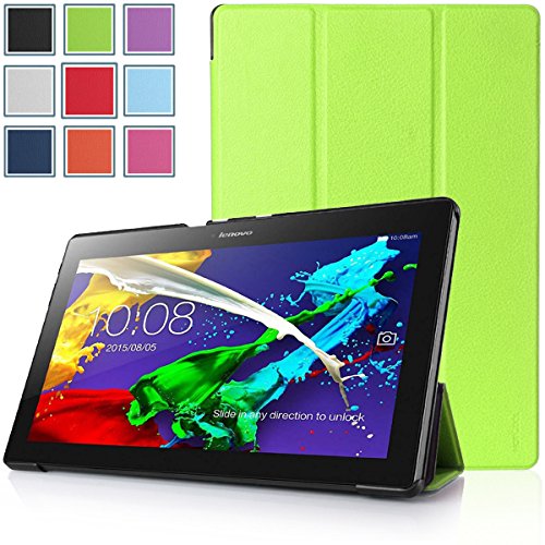 Lenovo Tab 2 A10 & Lenovo Tab 3 10 Case - HOTCOOL Ultra Slim Lightweight Stand Cover Case For Lenovo Tab 2 A10-70 & Lenovo Tab 3 10 Business Tablet(With Auto Wake/Sleep Feature), Green
