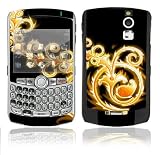 Abstract Gold Design Decal Skin Sticker for BlackBerry Curve 8330 Cell Phone