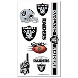 Oakland Raiders NFL Football licensed Variety Temporary Tattoos Sheet