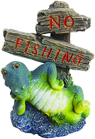 PURE AQUATIC LTD 260222 DESIGN ELEMENTS NO FISHING ALLIGATOR 3.2X2.6X4.4 IN