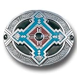 Belt Buckle Southwest Flair Finely Sculpted Hand Enameled Exceptional 3D Detailing