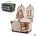 Picnic Time Pioneer Canvas Basket w/ Deluxe Service For 2 (Natural Canvas)