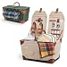 Outdoor Living : Picnic Time Pioneer Canvas Basket w/ Deluxe Service For 2 (Natural Canvas)