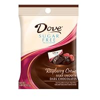 Dove Dark Chocolate Sugar Free Raspberry Creme, 3.4-Ounce Packages (Pack of 6)