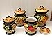 Casa Cortes Barcelona Collection 4-Piece Hand-Painted Canister Set, 85901 By ACK