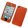 Apple iPhone 4 & 4S Rubberized Snap-On Protector Hard Case, Orange Rust