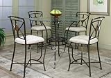 IMAGE OF Madeira Five Piece Counter Height Dining Set (Antique Bronze, Stone) (45