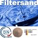 25kg Filtersand Quarzsand Filterquarz Sand 0,4-0,8mm für Sandfilter Filteranlagen Garten Pool etc (Grundpreis 0,36?/kg) iapyx®