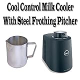 Capresso 67083 Cool Control Milk Cooler 1L Black Stainless Steel Bundle With Steel Frothing Pitcher