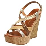 Beverly Feldman Women's Maui Platform,Gold Snake/Gold Sequins,7 M US