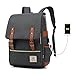 Fashion Trend Backpack For Teen Girls Boys,LIQING Preppy Style Unisex Waterproof Oxford School Backpack Student Daypack Rucksack College School Bag Laptop Backpack (Black USB)