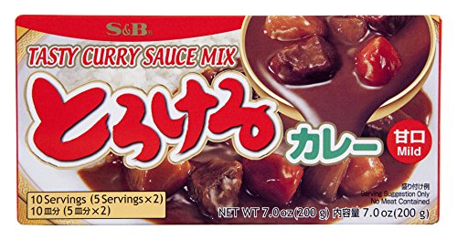 S & B Curry Tasty Mild, 7-Ounce Units (Pack of 10)