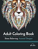 Adult Coloring Book: Stress Relieving Animal Designs