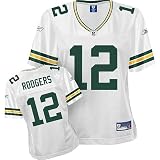 Reebok Green Bay Packers Aaron Rodgers Women's Premier White Jersey