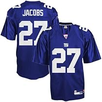 Reebok New York Giants #27 Brandon Jacobs Youth Royal Blue Replica Football Jersey