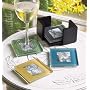Glass Photo Frame Coaster Setof 4 With Storage Rack