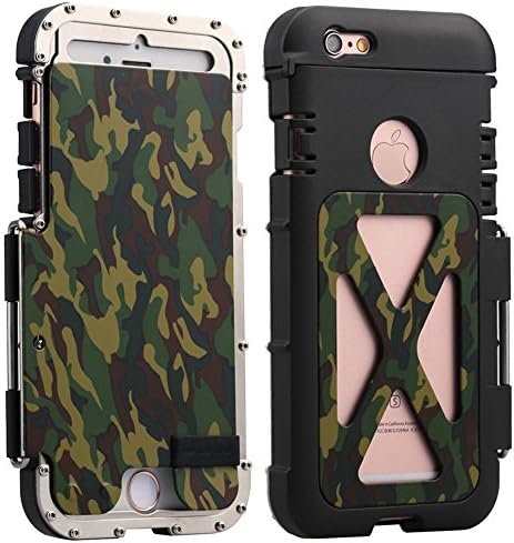 iPhone 7 Plus Case, Lteng Heavy Duty Iron Man Full Body Armor Hybrid Defender Flip Metal Protective Cover Case for iPhone 7 Plus (king camo)