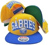 Buffalo Sabres Gold/Royal Blue Two Tone Snapback Adjustable Plastic Snap Back Hat / Cap