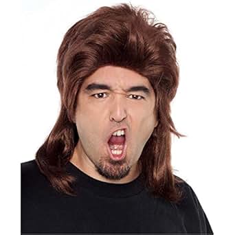 Amazon.com: Brown Mullet Wig - One Size: Clothing