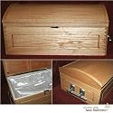 24" Hardwood Rolltop Pet Casket for Cats and Small Dogs