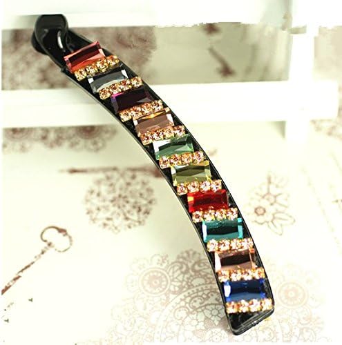 Fashion Beautiful Crystal Rhinestones Banana Hair Clip (D)