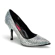 3 1/2 Inch Heel Rhinestone Pump Shoe Pointed Toe Sexy Costume Shoe