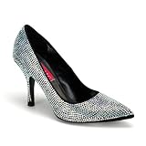 3 1/2 Inch Heel Rhinestone Pump Shoe Pointed Toe Sexy Costume Shoe