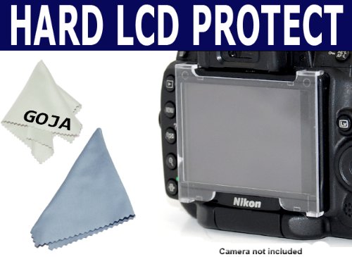 Hard LCD for Nikon D5000 Protect Cover Screen Protector + 2 Ultra Fine Microfiber Cleaning Cloths GOJA Logo