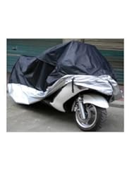 Aselling Light weight Motorcycle cover (XXXL), Fits up to 115" Cruiser Tourer Chopper (black and silver)