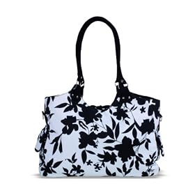 Kaiser Diaper Bag Betty (Black/ White Flowers)