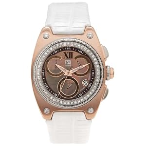 ESQ by Movado Women's 7101300 Chronograph White Leather Strap Watch