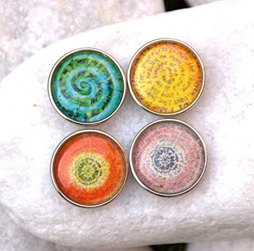 Four Caligrama Collection Noosa Snaps Snap Jewelry Snap Charm Interchangeable Snap Button Ginger Snaps Jewelry Noosa Chunks Price for 1 unit