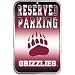 Montana Grizzlies 11'' x 17'' Reserved Parking Sig...