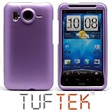 TUF TEK Light Purple Snap-On Hard Rubberized Skin Cover Case for HTC Inspir ....