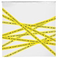 Kikkerland Police Line Shower Curtain, 72-Inch by 72-Inch