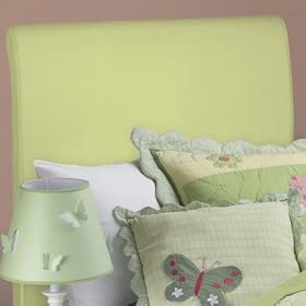 EE Headboard Roll Top Twin Headboard Juvenile Slipcover Cotton Twill light green by EE Headboard