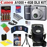 Canon Powershot A1000IS 10MP Digital Camera (Grey) + 4GB Deluxe Accessory Kit