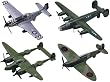 World War II Aircraft 4-pc Set - Asst. A