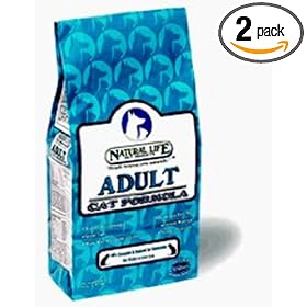 Natural Life Chicken Protein & Whole Grain Formula Cat Food Dry, 4-Pound (Pack of 2)