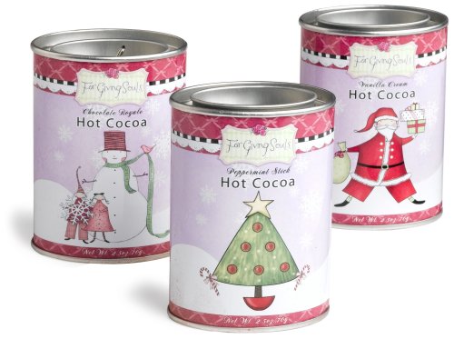 McSteven's For Giving Souls Holiday Hot Cocoa Mix Gift Set, 3-Count, 2.5-Ounce Tins (Pack of 2)